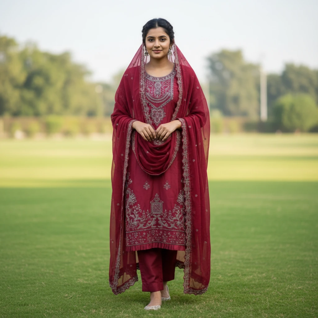 Indian Premium Georgette Silk Three Piece Set